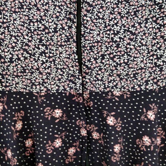 Gunne Sax Calico Floral Brown Pink Corset Sundress - Picture 12 of 16